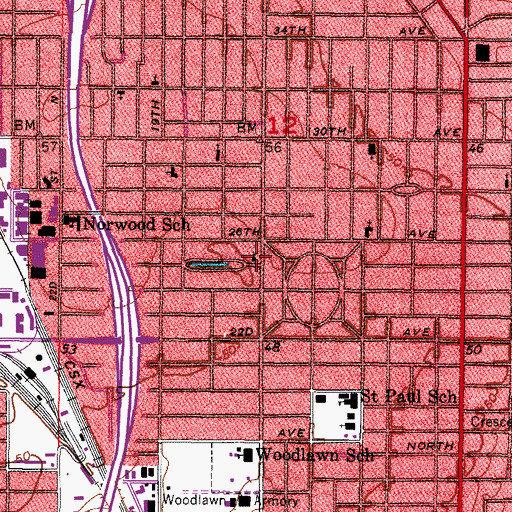 Topographic Map of Calvary Revival Center, FL