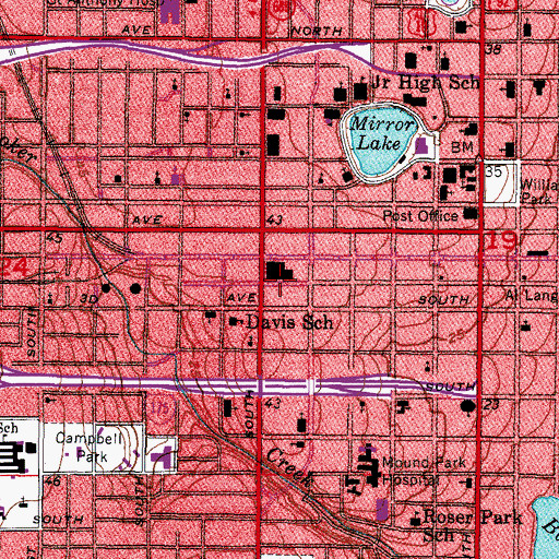 Topographic Map of Bethel African Methodist Episcopal Church, FL