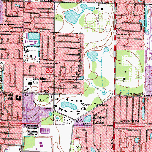 Topographic Map of Power for Living Christian Center, FL
