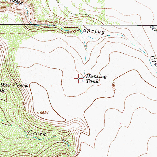 Topographic Map of Hunting Tank, AZ