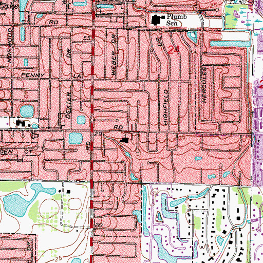 Topographic Map of Christ Presbyterian Church, FL