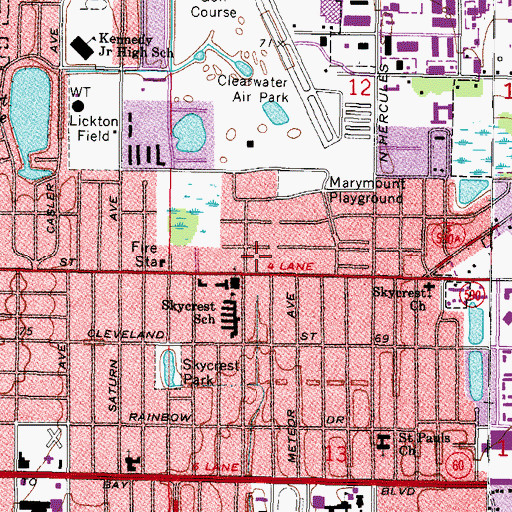Topographic Map of Community Presbyterian Church, FL