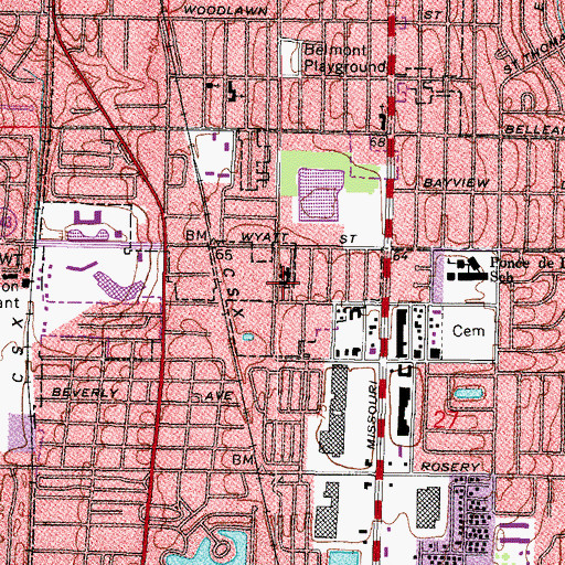 Topographic Map of Light of Christ Catholic Church, FL