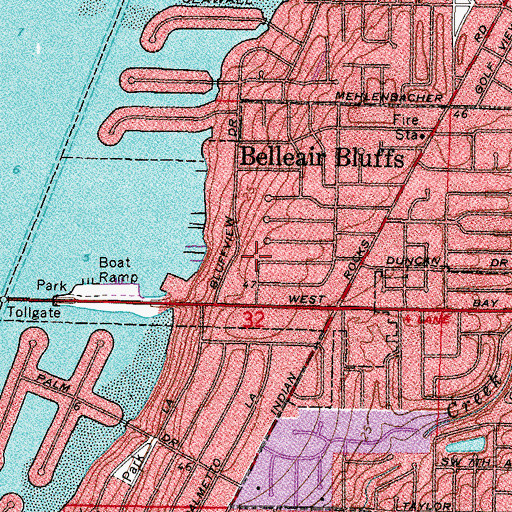 Topographic Map of Suncoast Christian Center, FL