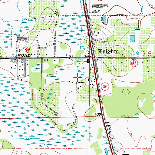 Topographic Map of Presbyterian Church of Palm Harbor, FL