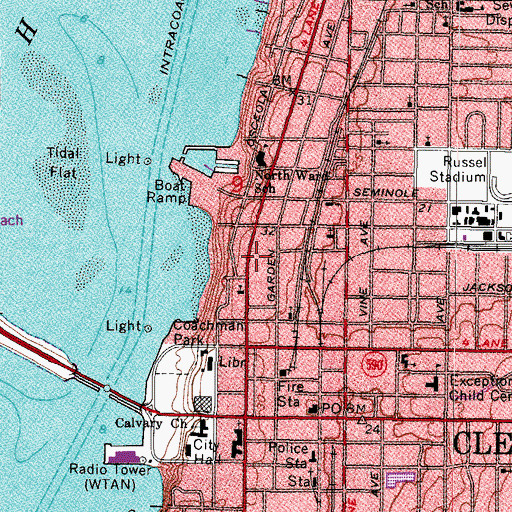 Topographic Map of North Bay Community Church, FL