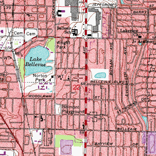 Topographic Map of Saint Dunstans Episcopal Church, FL