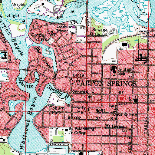 Topographic Map of Grace Christian Fellowship, FL