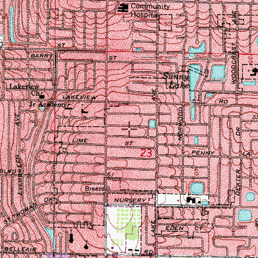 Topographic Map of Voice of Faith Christian Center, FL