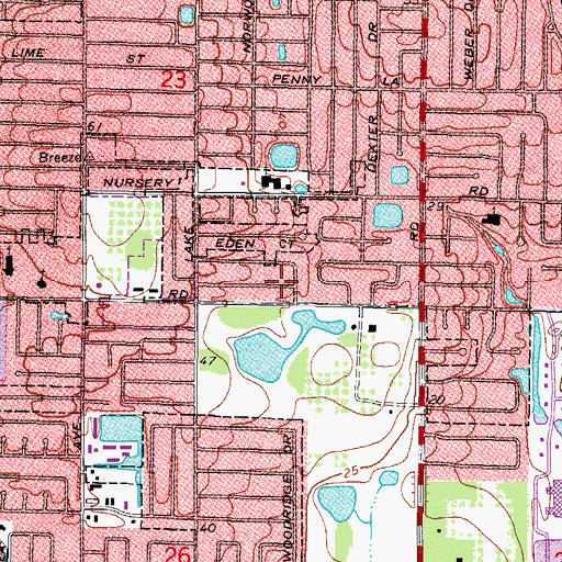 Topographic Map of Christ the Lord Lutheran Church, FL