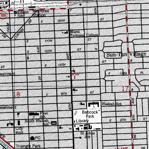Topographic Map of Saint Sophia Greek Orthodox Cathedral, FL