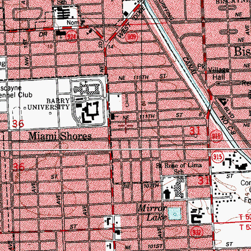 Topographic Map of Unity Center of Practical Christianity, FL