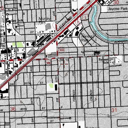 Topographic Map of Evangelism for Christ Church, FL