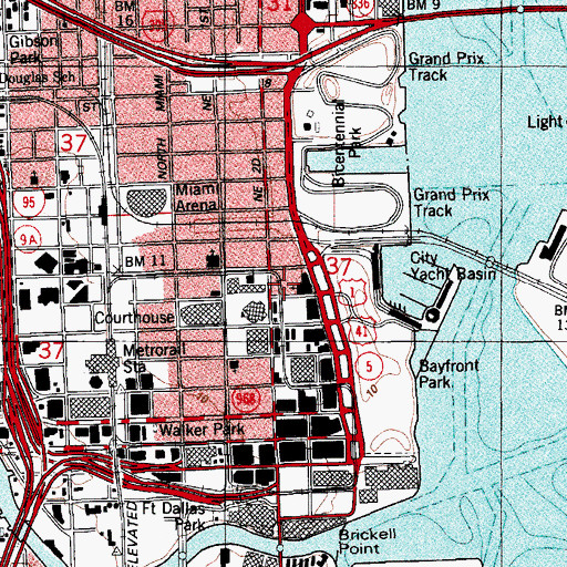 Topographic Map of Saint Bernards Episcopal Church, FL
