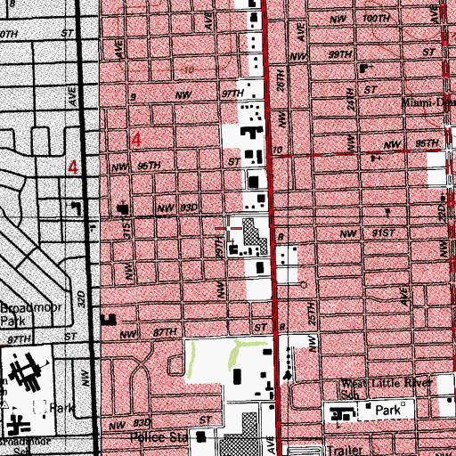 Topographic Map of Northwest Baptist Church, FL
