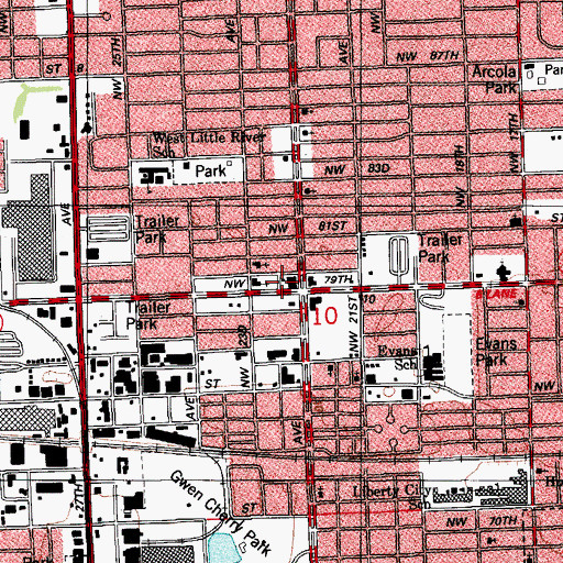 Topographic Map of Good Shepherd Catholic Church, FL