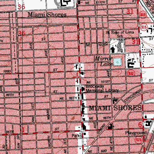 Topographic Map of Mother of Christ Catholic Church, FL