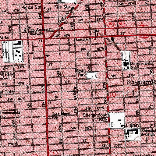 Topographic Map of Saint Basil Catholic Church Byzantine Rite, FL