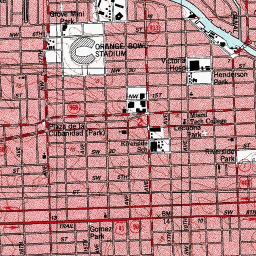 Topographic Map of Saint Dominics Catholic Church, FL