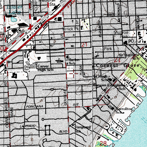 Topographic Map of Reorganized Church of Jesus Christ of Latter Day Saints, FL