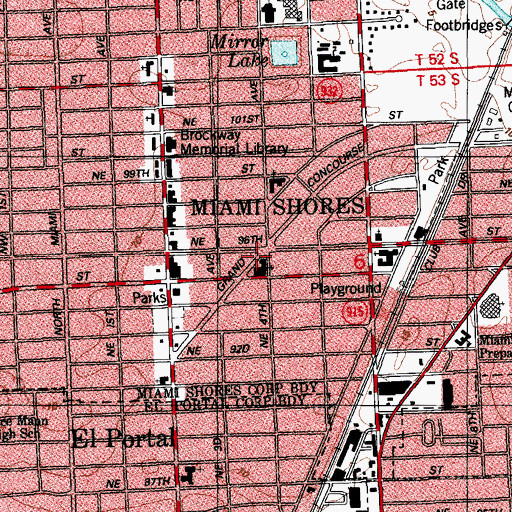 Topographic Map of Saint James Catholic Church, FL