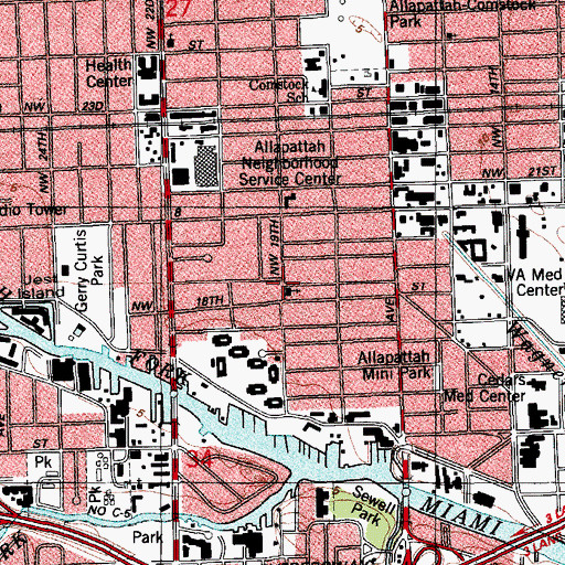 Topographic Map of Saint Josephs Catholic Church, FL