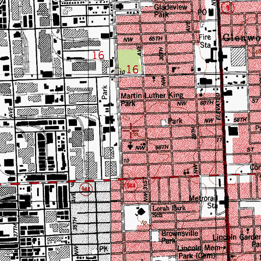 Topographic Map of Saint Michaels Catholic Church, FL