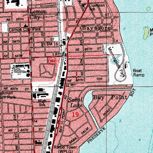 Topographic Map of Greater Saint Paul African Methodist Episcopal Church, FL