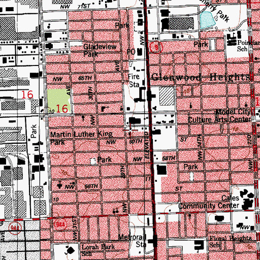 Topographic Map of House of Prayer, FL