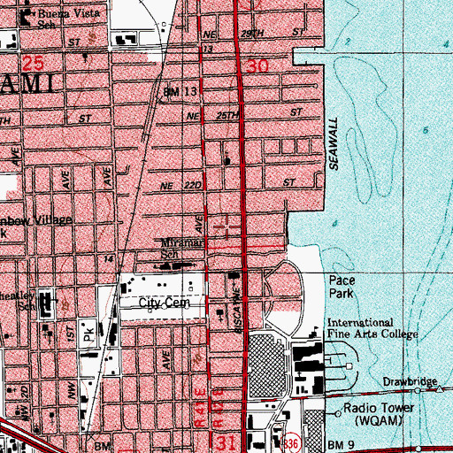 Topographic Map of Sunset Chapel, FL