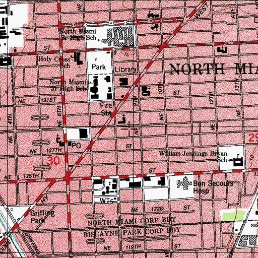 Topographic Map of Temple Hatikvah Messianic Assembly, FL