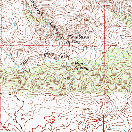 Topographic Map of Hyde Spring, AZ