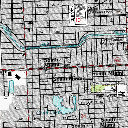 Topographic Map of Saint Thomas Episcopal Church, FL