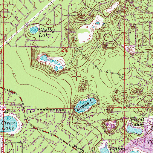 Topographic Map of Lutheran Church of Providence, FL