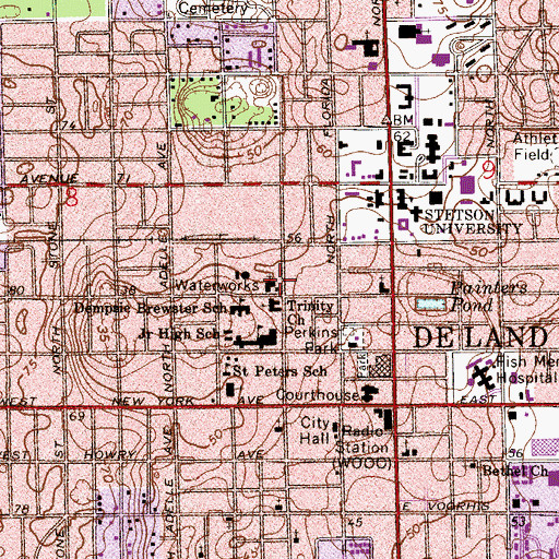 Topographic Map of Saint Barnabas Episcopal Church, FL