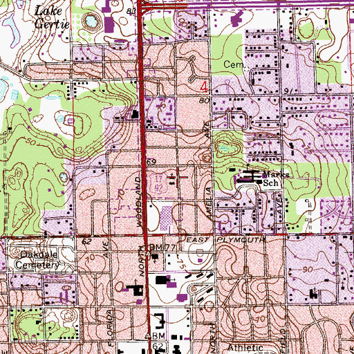 Topographic Map of Northside Baptist Church, FL