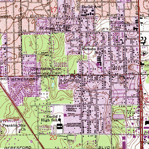 Topographic Map of Macedonia Baptist Church, FL