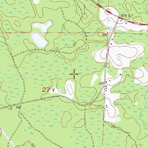 Topographic Map of Live Oak Baptist Church, FL