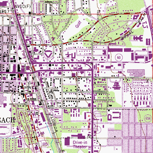 Topographic Map of First Covenant Church, FL