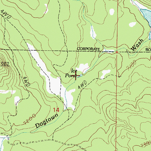 Topographic Map of Ice Pond, AZ