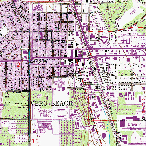 Topographic Map of Saint Helens Catholic Church, FL