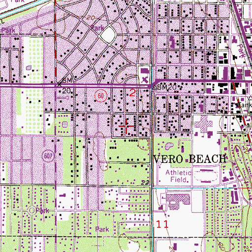 Topographic Map of Central Assembly of God, FL