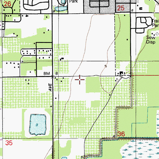 Topographic Map of Covenant Baptist Church, FL