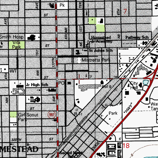 Topographic Map of Church of Christ, FL
