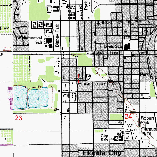 Topographic Map of Church of God, FL