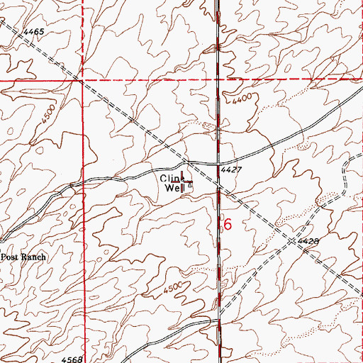 Topographic Map of Cline Well, AZ