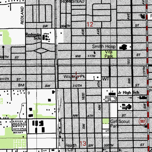 Topographic Map of Wat Buddharangsi Buddhist Temple, FL