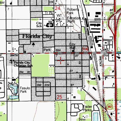 Topographic Map of First Assembly of God, FL
