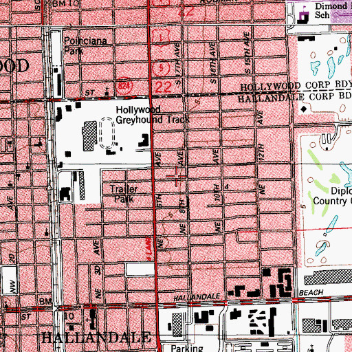 Topographic Map of Community Missionary Baptist Church, FL