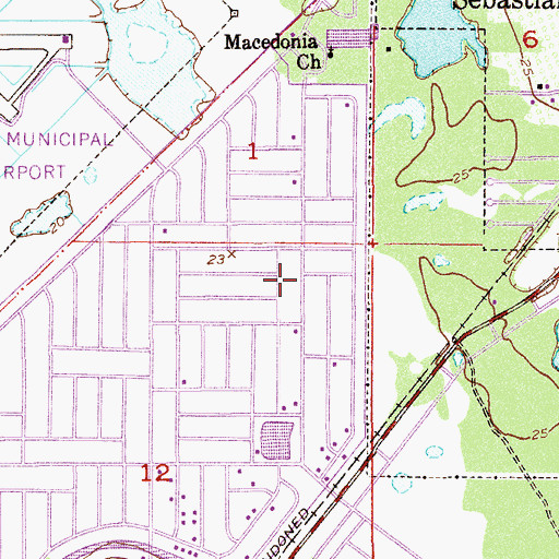 Topographic Map of First Church of the Nazarene, FL